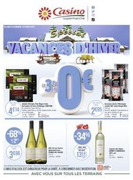 Catalogue Casino Supermarchés avec 7 pages de promos Prospectus Casino Supermarchés, "Spécial vacances d'hiver", pages, 06/02/2023 - 19/02/2023