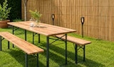 Set Table + 2 Bancs Pliants en Bois - MACXI JARDIN - Rural Master à Orléans Set Table + 2 Bancs Pliants en Bois - MACXI JARDIN en promo chez Rural Master Orléans à 99,00 €