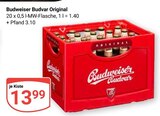 Original von Budweiser Budvar im aktuellen GLOBUS Prospekt