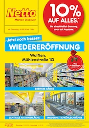 Aktueller Netto Marken-Discount Discounter Prospekt für Wulften: Wiedereröffnung - 10% auf ALLES mit 4 Seiten, 10.02.2026 - 14.02.2026