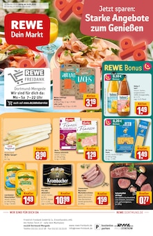 Aktueller REWE Prospekt "Dein Markt" für Dortmund Aktueller REWE Prospekt für Dortmund mit Seiten