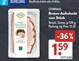 Braten-Aufschnitt vom Stück von STEINHAUS für 1,59 € bei ALDI SÜD im Angebot Braten-Aufschnitt vom Stück von STEINHAUS im aktuellen ALDI SÜD Prospekt