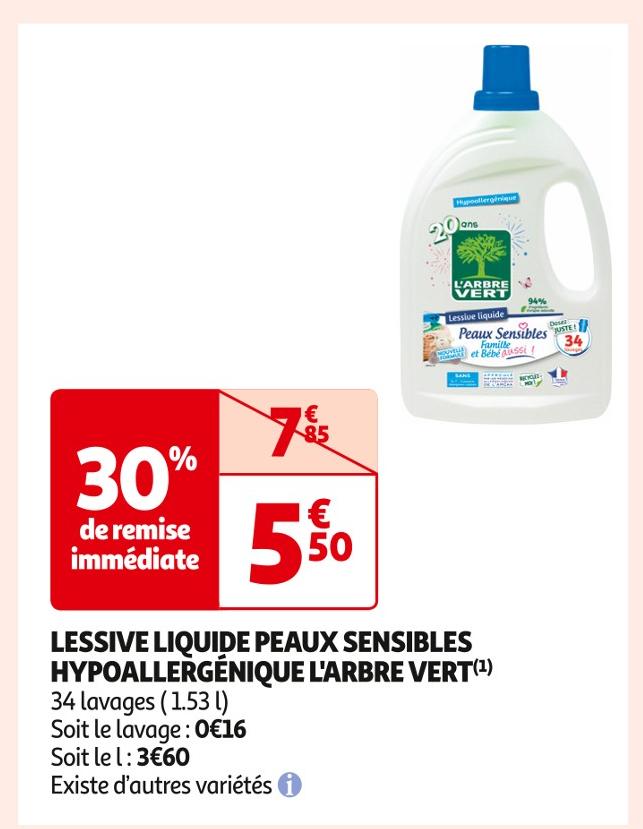 Promo Lessive liquide l'arbre vert chez E.Leclerc
