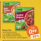 Wuerzmittel im tegut Prospekt Spaghetti Bolognese oder Nudel-Schinken Gratin von Knorr Fix im aktuellen tegut Prospekt für 0,49 €