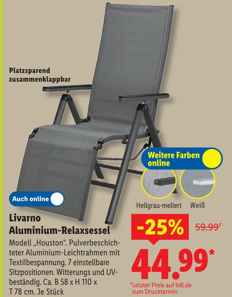 Aluminium-Relaxsessel