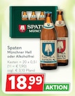 Münchner Hell Angebote von Spaten bei Getränkeland Oranienburg für 18,99 €