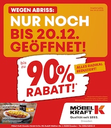 Aktueller Möbel Kraft Möbel & Einrichtung Prospekt für Bannewitz 17.12.2025 - 20.12.2025 Möbel Kraft Prospekt für Bannewitz mit 1 Seite