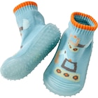 Socken im dm-drogerie markt Prospekt Abenteuer Socken mit Bagger-Motiv, blau, Gr. 19/20 von PUSBLU im aktuellen dm-drogerie markt Prospekt für 8,90 €