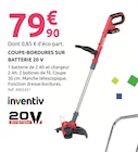 Promo Coupe-bordures sur batterie 20 v à 79,90 € dans le catalogue Mr.Bricolage à Secondigny