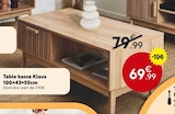 Table basse Klaus - Maxi Bazar à Créteil Table basse Klaus en promo chez Maxi Bazar Créteil à 69,99 €