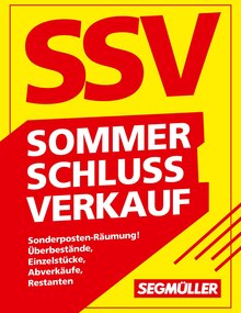 Segmüller Pulheim Prospekt "SOMMER SCHLUSSVERKAUF" mit 1 Seite