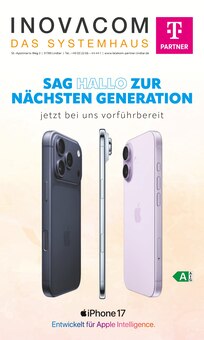 INOVACOM Prospekt SAG HALLO ZUR NÄCHSTEN GENERATION mit  Seiten in Gummersbach und Umgebung