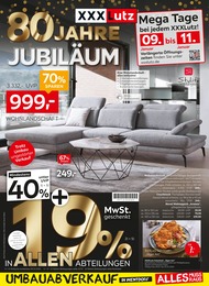 XXXLutz Möbelhäuser Prospekt "80 JAHRE JUBILÄUM" für Oststeinbek, 34 Seiten, 06.01.2025 - 19.01.2025 XXXLutz Möbelhäuser Prospekt "80 JAHRE JUBILÄUM" für Oststeinbek, 34 Seiten, 06.01.2025 - 19.01.2025