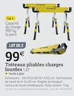 Tréteaux pliables charges lourdes 1,2T - PROFOR en promo chez Espace Emeraude Quimper à 99,00 €