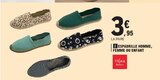Espadrille Homme Femme ou Enfant - TISSAIA en promo chez E.Leclerc Le Havre à 3,95 €