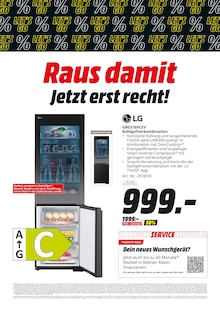 Kühlschrank im MediaMarkt Saturn Prospekt "RAUS DAMIT - JETZT ERST RECHT!" mit 16 Seiten (Raguhn-Jeßnitz)