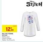 Big Tee Femme Stitch - Disney Stitch en promo chez Intermarché Nîmes à 12,99 €