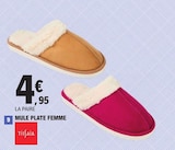 Mule Plate Femme - Tissaia en promo chez E.Leclerc Brest à 4,95 €