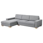 3er-Sofa mit Récamiere links/Lejde grau/schwarz mit Récamiere links/Lejde grau/schwarz Angebote von SÖRVALLEN bei IKEA Darmstadt für 1.299,00 €