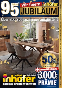 Möbel Inhofer Prospekt 95 JAHRE JUBILÄUM mit 10 Seiten