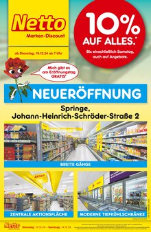 Netto Marken-Discount Prospekt "Neueröffnung - 10% AUF ALLES." mit  Seiten (Springe)