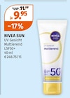UV Gesicht Mattierend Angebote von NIVEA SUN bei Müller Ettlingen für 9,95 €