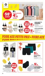 Prix et réduction Sous-Vêtements Femme dans le prospectus Super U en cours Offre Sous-Vêtements Femme dans le catalogue Super U du moment à la page 38