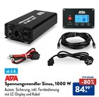Spannungswandler Sinus, 1000 W von APA für 84,99 € bei ALDI Nord im Angebot Spannungswandler Sinus, 1000 W von APA im aktuellen ALDI Nord Prospekt