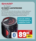BT-Party-Lautsprecher PS-921(BK) Angebote von Sharp bei Marktkauf Konstanz für 89,99 €