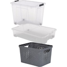 SUR TOUTES LES BOITES DE RANGEMENTS EN PLASTIQUE - CARREFOUR HOME en promo chez Carrefour SUR TOUTES LES BOITES DE RANGEMENTS EN PLASTIQUE - CARREFOUR HOME dans le catalogue Carrefour