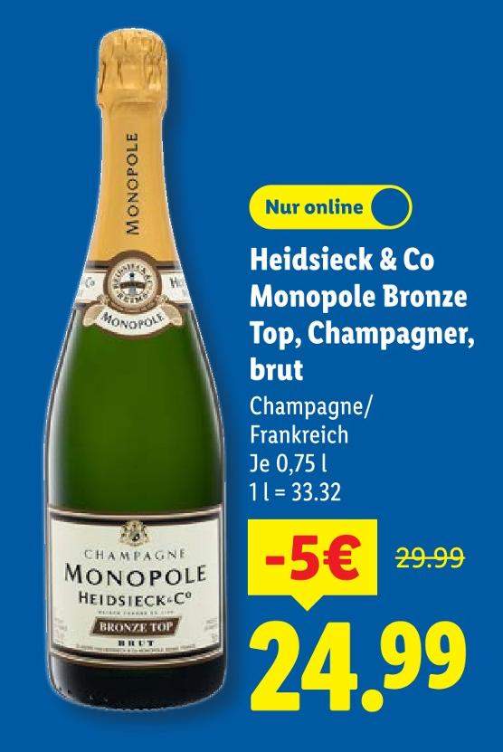 Monopole Bronze Top, Champagner, brut