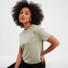 T-shirt col rond manches courtes coton vert kaki femme - La Halle T-shirt col rond manches courtes coton vert kaki femme à 4,99 € dans le catalogue La Halle