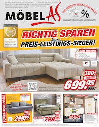 Möbel AS Prospekt für Bad Mergentheim: "RICHTIG SPAREN BEIM PREIS-LEISTUNGS-SIEGER!", 8 Seiten, 20.07.2024 - 03.08.2024