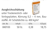 Ausgleichsschüttung Angebote bei Holz Possling Potsdam für 18,75 €