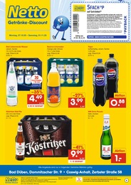Netto Marken-Discount Prospekt für Bad Düben mit 2 Seiten Netto Marken-Discount Prospekt für Bad Düben: "DER ORT, AN DEM DU IMMER AUSGEZEICHNETE PREISE FINDEST.", 2 Seiten, 27.10.2025 - 01.11.2025