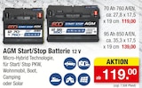 Aktuelles AGM Start/Stop Batterie Angebot bei Zimmermann in Wiesbaden ab 119,00 €