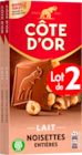 TABLETTES DE CHOCOLAT AU LAIT ET NOISETTES CÔTE D'OR - COTE D OR - Auchan Hypermarché à Le Cannet TABLETTES DE CHOCOLAT AU LAIT ET NOISETTES CÔTE D'OR - COTE D OR en promo chez Auchan Hypermarché Le Cannet à 7,99 €