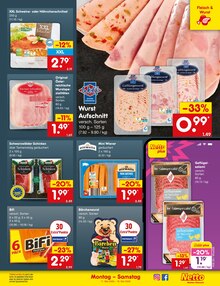 Wurst im Netto Marken-Discount Prospekt "Aktuelle Angebote" mit 65 Seiten (Karlsruhe)