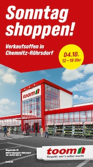 toom Baumarkt Prospekt Sonntag shoppen! mit 1 Seite