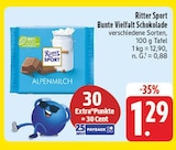 Bunte Vielfalt Schokolade im Angebot bei EDEKA in Würzburg Bunte Vielfalt Schokolade Angebote von Ritter Sport bei EDEKA Würzburg für 1,29 €