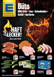 EDEKA Supermarkt Prospekt der aktuellen Woche mit 2 Seiten, gültig von 26.05.2025 bis 31.05.2025, in Possendorf und Umgebung Aktueller EDEKA Supermarkt Prospekt in Possendorf und Umgebung, "HERZHAFT LECKER!" mit 2 Seiten, 26.05.2025 - 31.05.2025