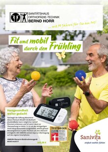 Aktueller Sanitätshaus Bernd Horr Mannheim Prospekt "Fit und mobil durch den Frühling" mit 6 Seiten