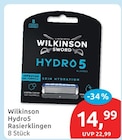 Hydro5 Rasierklingen von Wilkinson für 14,99 € bei budni im Angebot Hydro5 Rasierklingen von Wilkinson im aktuellen budni Prospekt