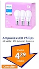 Ampoules LED - Philips en promo chez Action Le Havre à 4,29 €