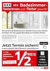 XXXLutz Möbelhäuser Möbel & Einrichtung Prospekt der aktuellen Woche mit 26 Seiten, gültig von 28.07.2025 bis 10.08.2025, in Bad Windsheim und Umgebung Aktueller XXXLutz Möbelhäuser Möbel & Einrichtung Prospekt in Bad Windsheim und Umgebung, "Badezimmer Testerinnen und -Tester gesucht!" mit 26 Seiten, 28.07.2025 - 10.08.2025