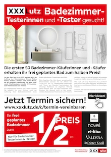 XXXLutz Möbelhäuser Prospekt "Badezimmer Testerinnen und -Tester gesucht!" mit  Seiten (Freiburg (Breisgau))
