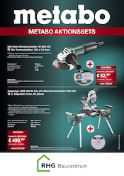 Aktueller RHG Baucentrum Prospekt mit Gartengeräte, "Metabo-Aktionssets – Jetzt ZUGREIFEN!", Seite 1