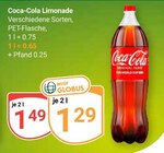 Aktuelle Coca Cola Angebote bei GLOBUS in Rostock Aktuelles Limonade Angebot bei GLOBUS in Rostock ab 1,29 €