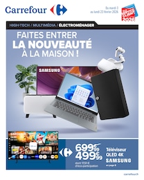 Prix et réduction Samsung dans le prospectus Carrefour en cours Offre Samsung dans le catalogue Carrefour du moment à la page 1