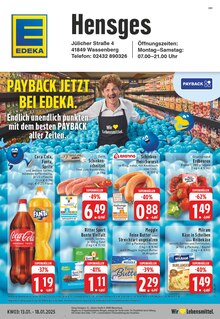 Cola im EDEKA Prospekt "Aktuelle Angebote" mit 28 Seiten (Hückelhoven)